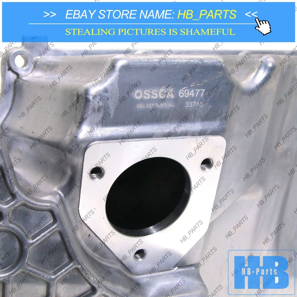 Bandeja de aceite inferior de aluminio del motor 06L103598R para VW Touareg AUDI A5 A4 A6 Q5 2.0T Foto 2 de 4