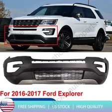 Front Bumper Cover Fascia & Grille Assembly Kit For 2016-2017 Ford Explorer