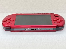 TESTED SONY PSP 3000 RED Console + Charger + battery + 3 games  Region free 32MB