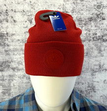 NWT Adidas Unisex Tall Resort Cuff Beanie Red Rubberized Logo OSFA IV3047
