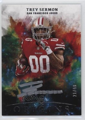 2021 Panini Origins Silver Ink 21/49 Trey Sermon #OA-TS Rookie Auto RC 2k3