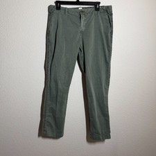 Gap Girlfriend Chino Pants Womens 12 Olive Green Twill Stretch Straight Leg