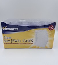 Memorex 50 Pack Slim Jewel Cases For All CD s Clear New In Box 2006