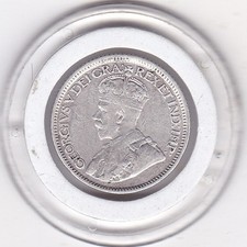 1914   Canada  Ten  Cents  Sterling  Silver  Coin  ( King  George  5th )