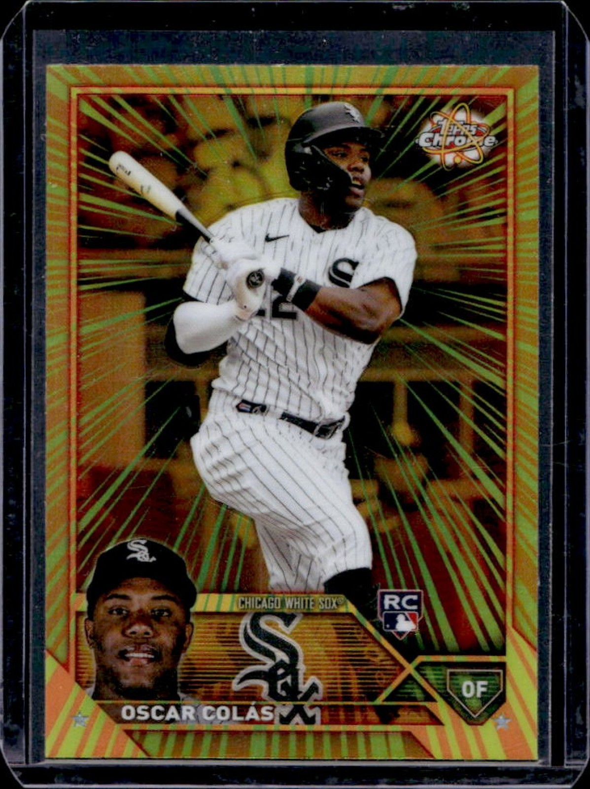2023 Topps Chrome Oscar Colas Radiating Rookies RC Rookie #RR-15 White Sox