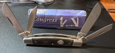 Rite Edge Congress Knife Abalone Resin Handles w/Shield 4-Blades, 3-1/2'' -New