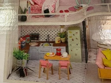 Mayberry Street Miniatures DIY Dollhouse Kit Positively Pink, New Factory Sealed