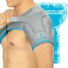 Shoulder Ice Pack Brace - Cold Gel Wrap, Hot Therapy, Immobilizer for Arm Pain R