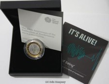 2018 Mary Shelleys Frankenstein £2 Two Pounds Silver Proof Royal Mint Coin New