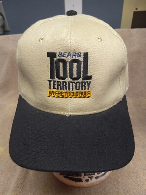 Sears Tool Territory Where Tools Rule Cap Hat Adjustable 100% Cotton Beige NEW
