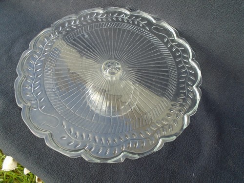 3 klare Indiana Glas Dessertständer - Lorbeermuster - Bild 6 von 7