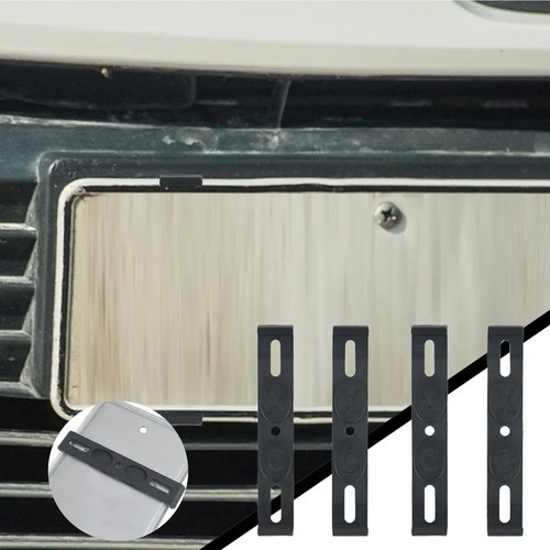 4PCS Frameless License Plate Frame Weather-Proof License Plate Bckle for Car - Picture 4 of 9