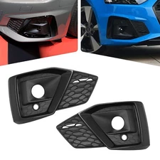 LH+RH For 2020-2022 Audi A5 S5 Front Bumper Fog Light Cover Pair Fog Lamp Covers