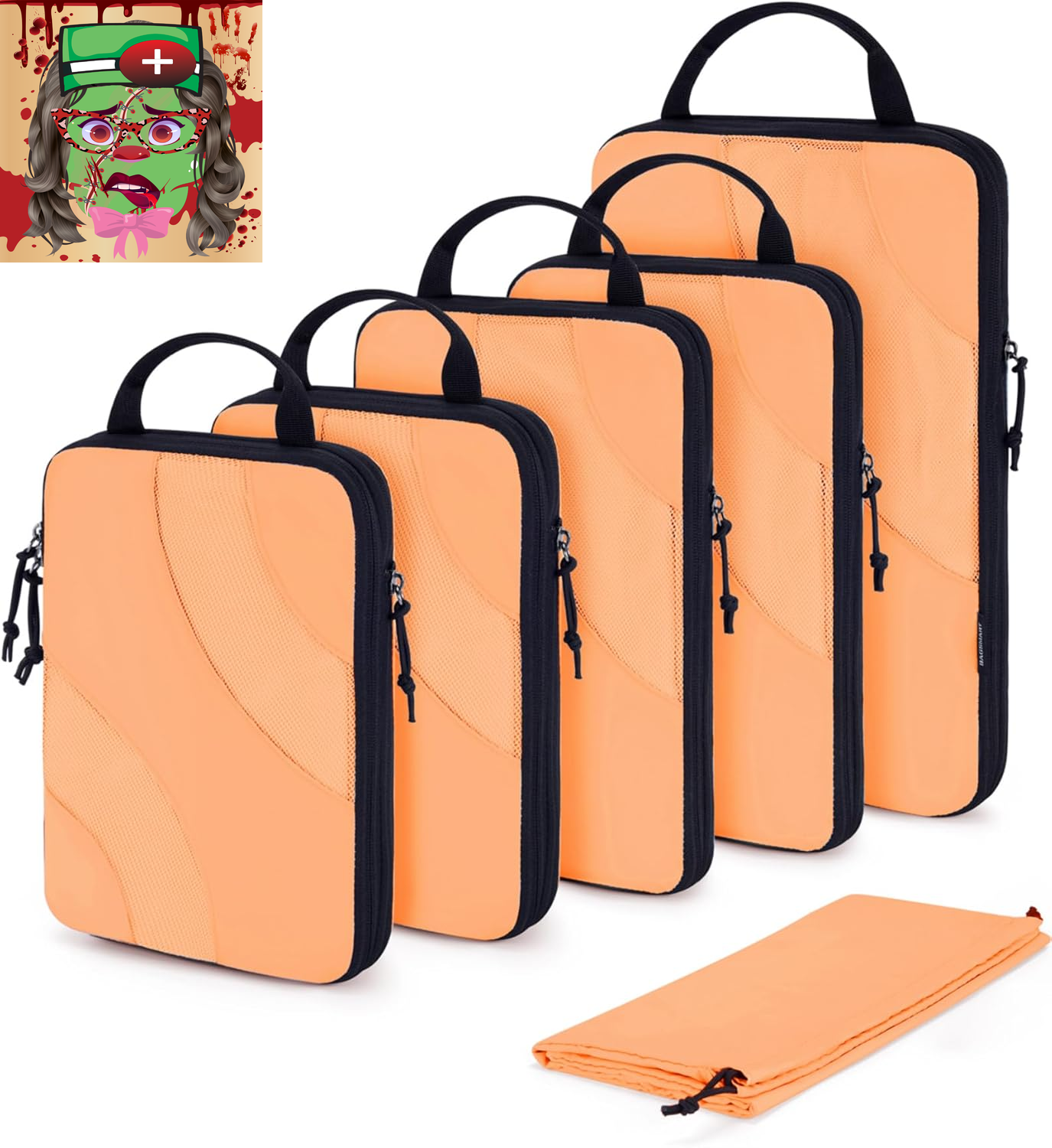 Compression Packing Cubes, 6 Set/4 Set/2 Set Travel Packing Cubes for Carry on-image