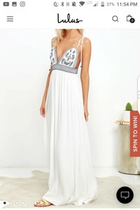 white maxi dress xs
