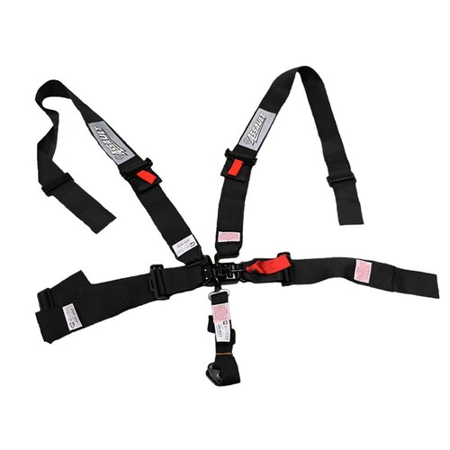 SFI Date 2023 Black 5 Point 3" Wide Safety Race Harness Seat Belt Kit