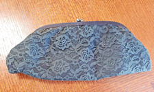 Vintage Forest Green Lace Clutch Purse Handbag
