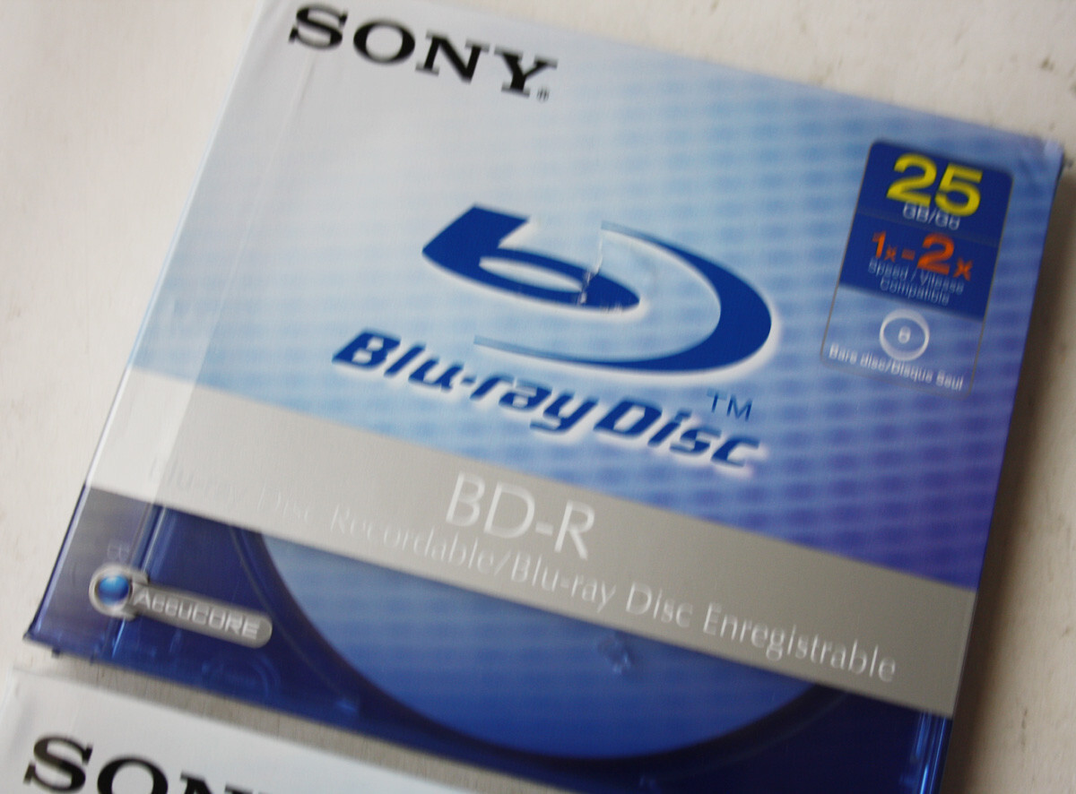 2X SONY FULL HD 1080 BLU-RAY DISC BD-R + BD-RE 25GB ACCUCORE JAPAN