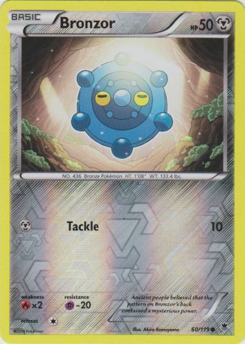Bronzor - 60/119 - Common - Reverse Holo x1 - Lightly Played - XY Phantom Forces