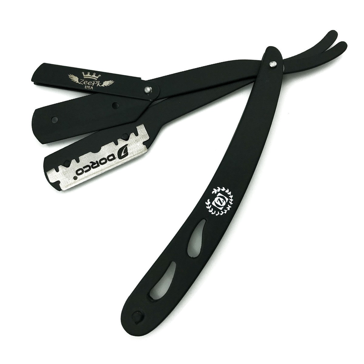 2-Piece Smart Barber Straight Razor & Shavette Set – Includes 10 Blades, Great For Salon Or Home Use