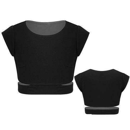 Kids Girls Tops Cheer Leader Costumes Crop Top Hip-hop T-Shirts Yoga Activewear - Picture 109 of 113