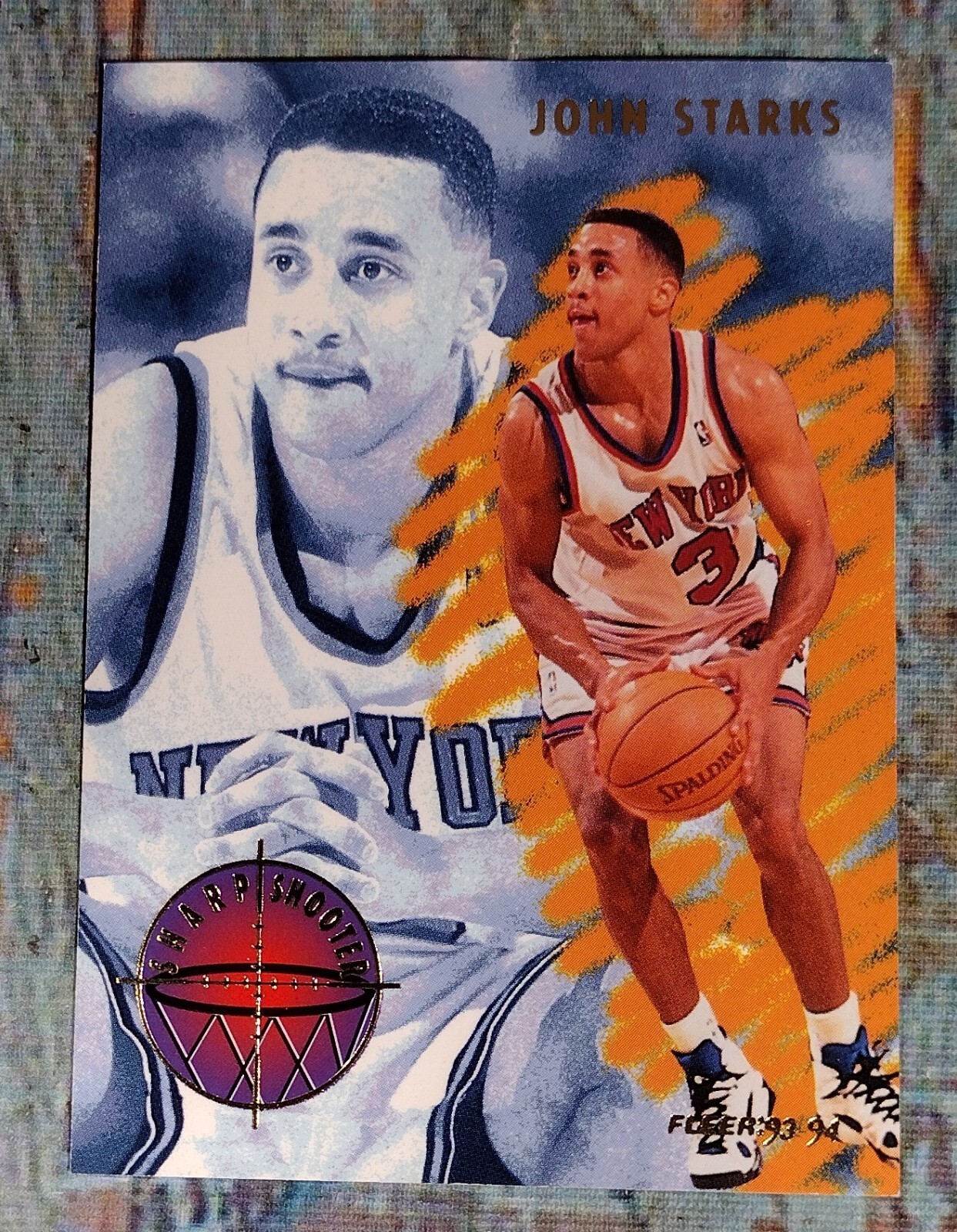 John Starks "Rags to Riches" New York Knicks 1994 Fleer Sharpshooter #9 of 10