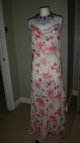 JFW 100% Silk Maxi Dress, Size UK 