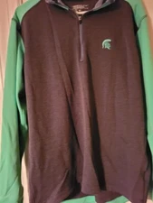 EUC Nike DriFit Performance Large Michigan State Spartans 1/4 Zip Pullover Shirt