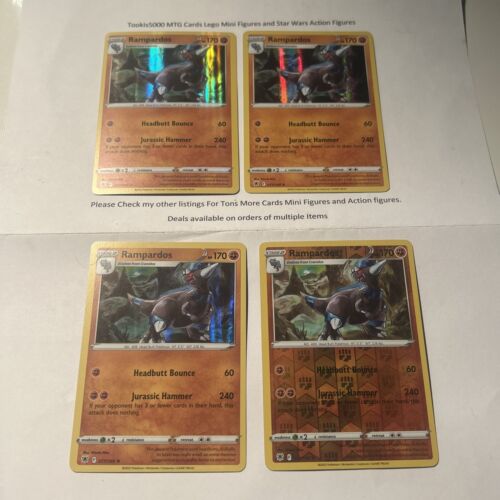 Pokemon Astral Radiance Rampardos 077/189 (x4: 3 Holo, 1 Reverse Holo) - Picture 1 of 2