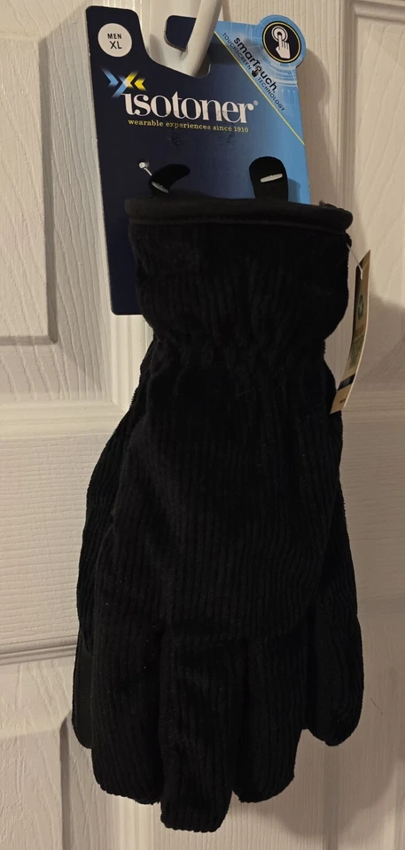 Guantes de nieve Isotoner Active Smart Touch negros de invierno para hombre talla XL nuevos Foto 3 de 4