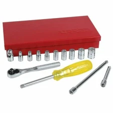 URREA 47112 SOCKET&ACC SET 16PC STD 1/4