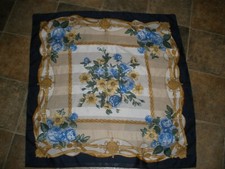 Vintage Berkshire Scarf Polyester 30" x 30" EUC