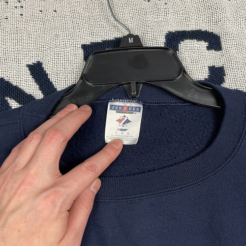 Vintage New Haven County Cutters Baseball Pullover Sweatshirt bestickt LARGE - Bild 6 von 14