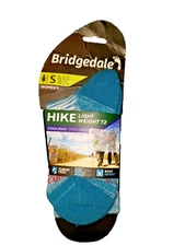 Women's BRIDGEDALE HIKE Light weight MERINO Blue Boot height socks size S