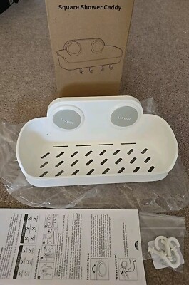 Luxear Duschcaddy Saugnapf + Seifenschale, Duschablage Sets ohne Bohren abnehmbar