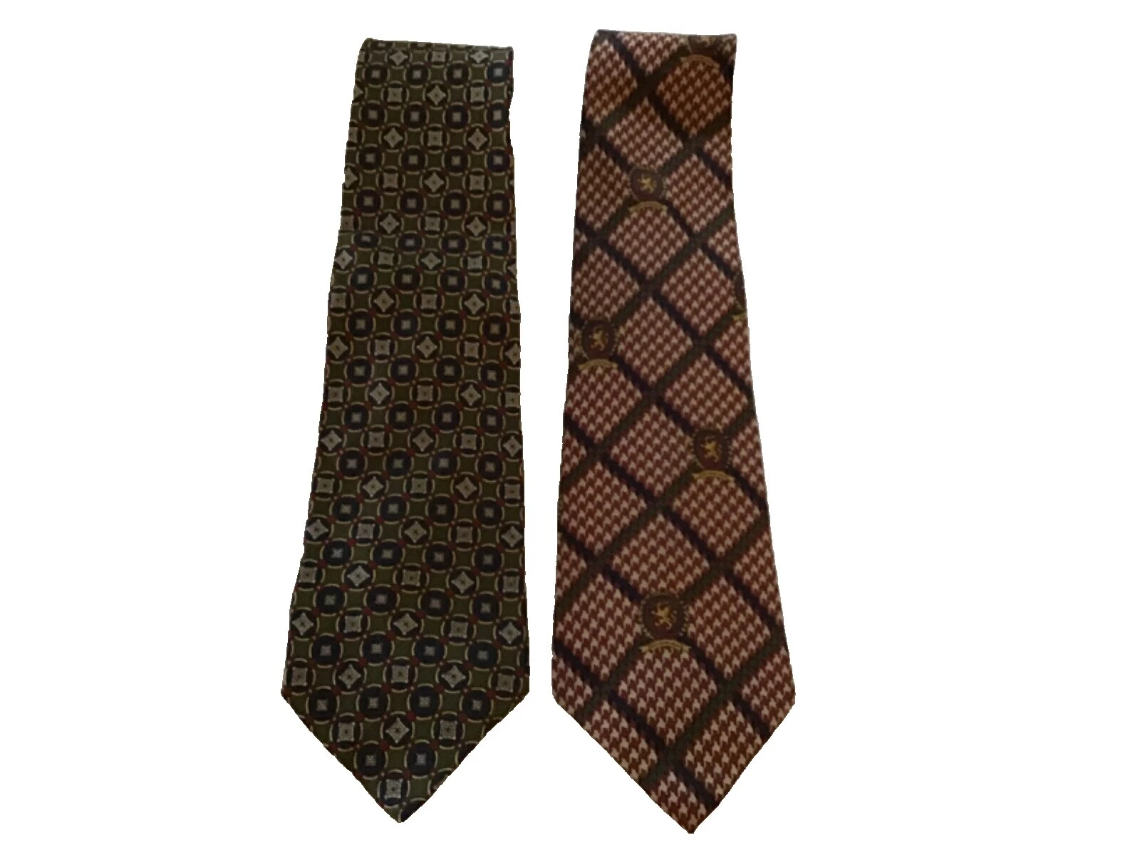 Tommy Hilfiger Houndstooth 100% Silk Ties for Men