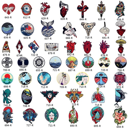Embroidered Iron Sew On Clothing Patch transfers Badge applique Gift for Jackets - Picture 2 of 137