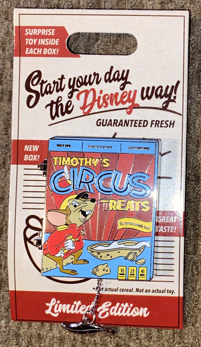 Disney Parks Cereal Box Dumbo Timothy’s Circus Treats Pin LE 4000 New