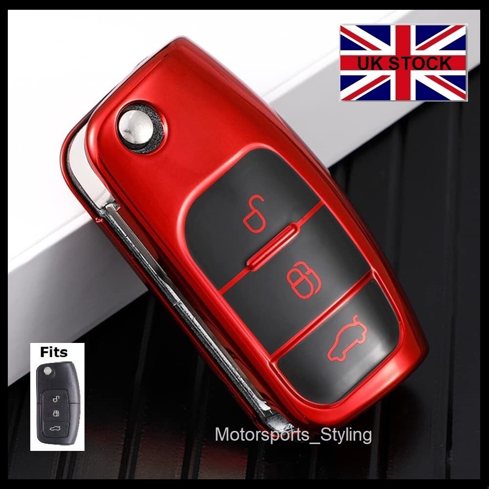 3 Button Key Fob Cover Case For Ford Fiesta Mondeo Focus Cmax Smax - T43 Model 1 thumbnail image