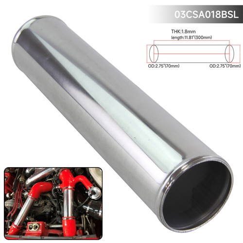 70mm 2.75inch OD Aluminum Turbo Intercooler Pipe Piping Tube Tubing Straight - Picture 3 of 9