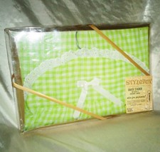 Style Tex Green Checkered Diaper Stacker Garment Bag Closet Hanging Organizer