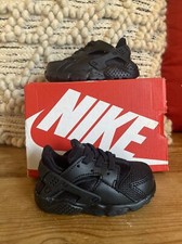Nike Air Huarache Run TD Black Toddler Kids Running Shoes 704950-016 Size 5C