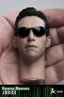 JXTOYS 1/6 Keanu Reeves The Matrix Neo Head Sculpt Model W ...