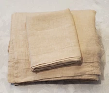 SAATVA 100% EUROPEAN LINEN DUVET COVER Beige TERRA KING Size One SHAM