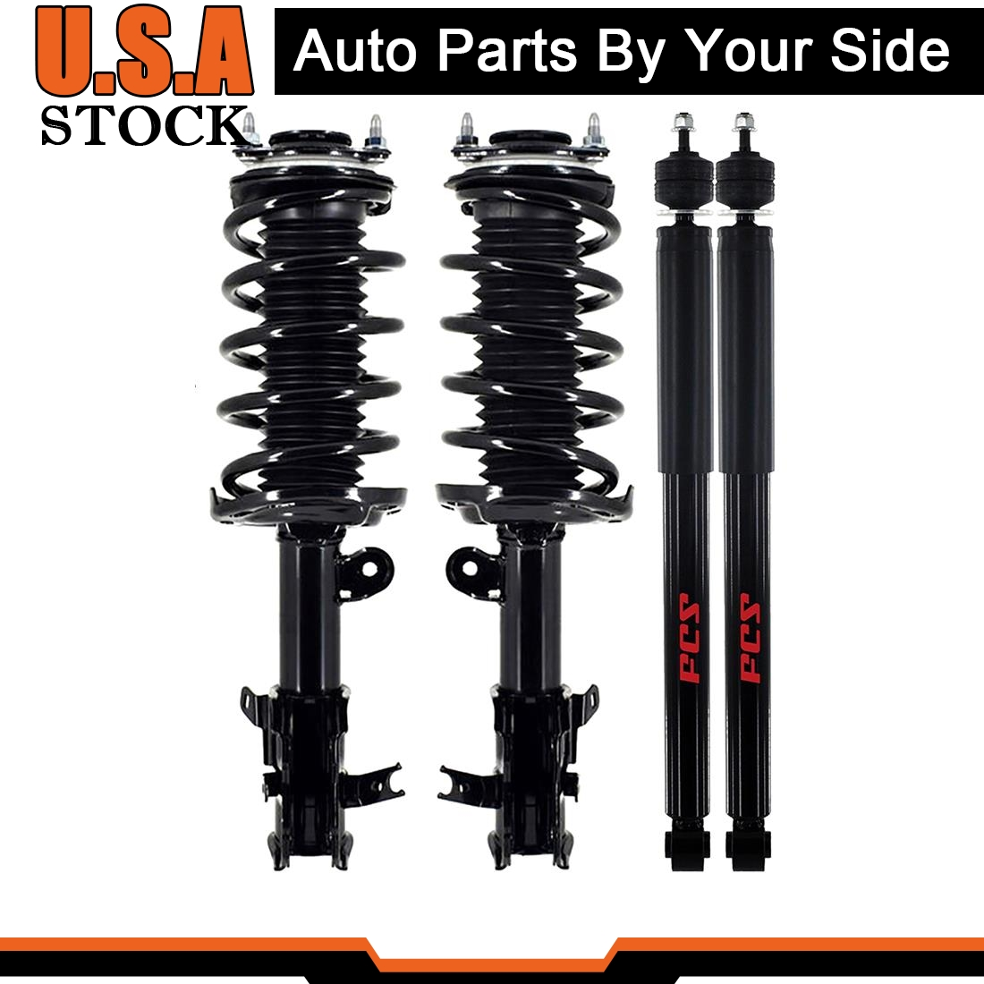 Front Struts & Rear Shocks With Sway Bar For 2016-2021 Acura ILX 2.4L Lifetime W