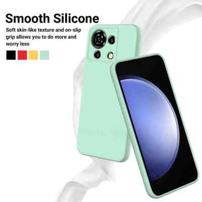 For ZTE Blade V50 Vita, Luxury Skin Touch Feel Soft Liquid Silicone Case Cover