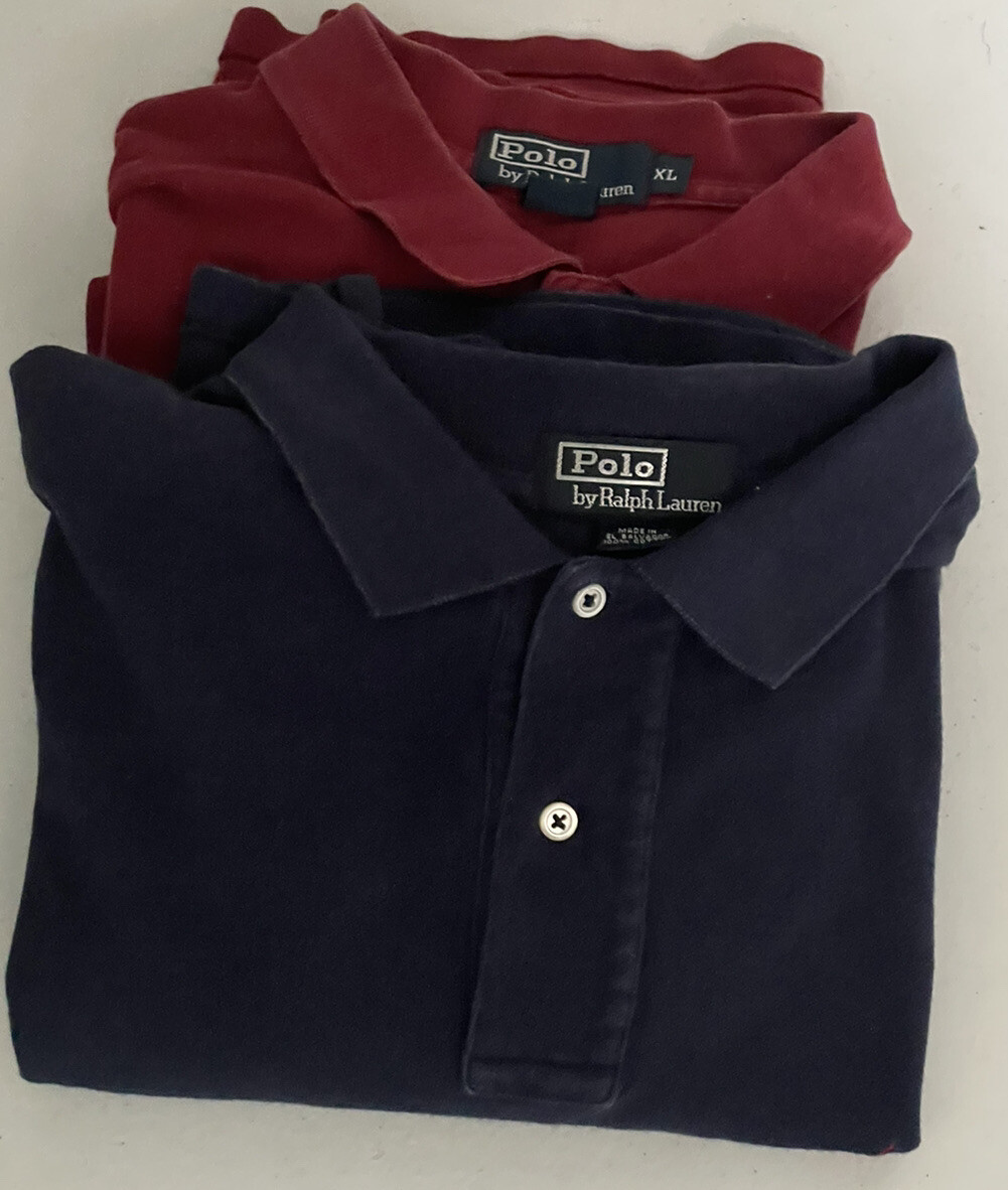 POLO RALPH LAUREN mens polo shirt blue/ red size XL Bundle of 2 | eBay