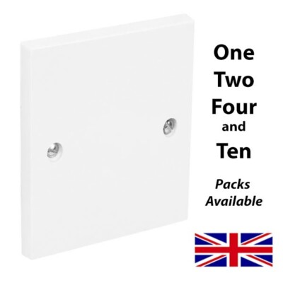 1 Gang Single Blanking Wandplatte Licht Stecker Schalter Rohling Weiß Abdeckung | Packungen