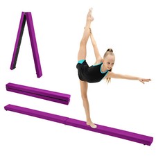 Image of Foldable Gymnastics Balance Beam 7FT Training Beam Portable Kids Adult Home Gym