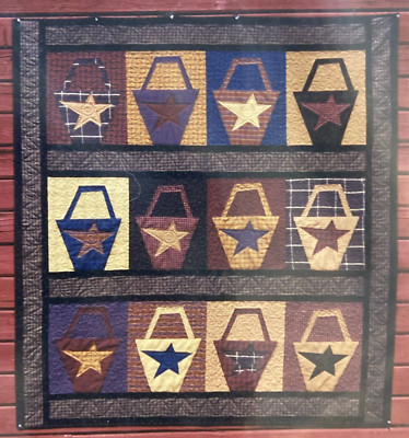 Vtg Rare The Buggy Barn Basket Crazies Quilt 2001 pattern #204 only